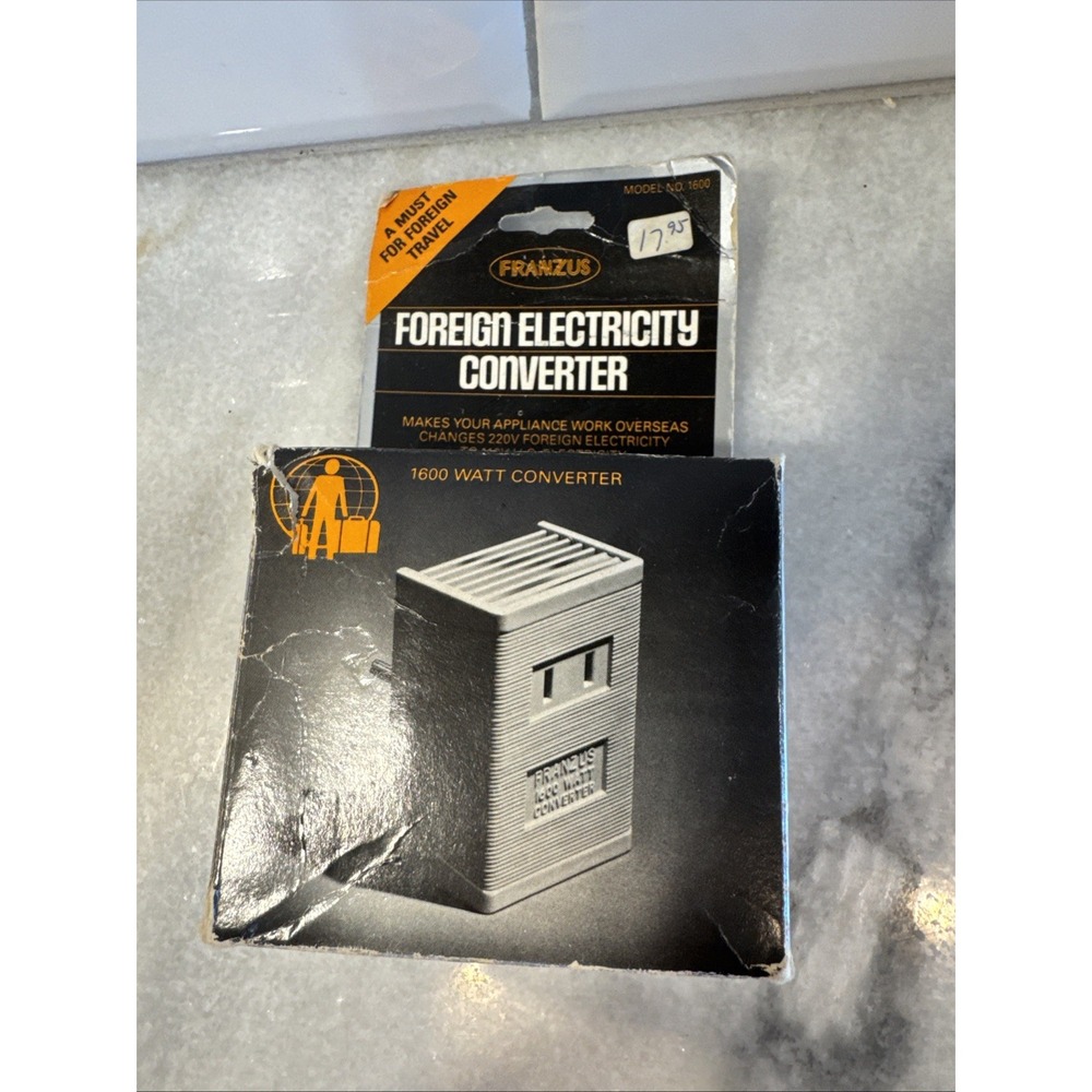 Franzus FR-1600 Travel Electric Dual-Converter  Kit W / Travel‎ Case And Box VTG